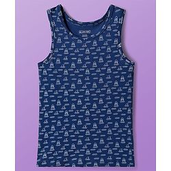 Pine Kids Cotton Knit Sleeveless Vests With Stripes & Sea Life Print Pack Of 3 (Colour May Vary)