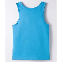 Pine Kids Cotton Knit Sleeveless Solid Assorted Vests Pack of 3 - Aqua Blue Red & Navy Blue