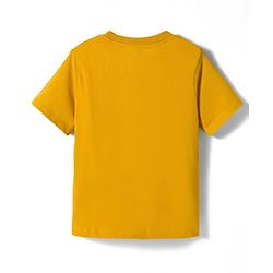 Pine Kids Single Jersey Knit Half Sleeves T-Shirt and Joggers Set with Skate Jam Text Print - Yellow & Navy Blue