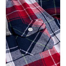 Pine Kids Cotton Woven Full Sleeves Hooded Checkered Shirt - Red