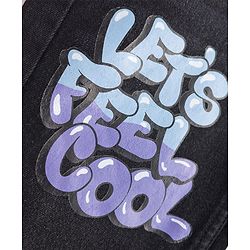 Pine Kids Denim Full Length Washed Jeans With Text Print - Black