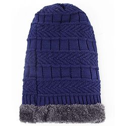 Pine Kids Knit Woollen Cap Cloves & Muffler Set Navy Blue - Diameter 18 cm