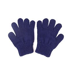 Pine Kids Knit Woollen Cap Cloves & Muffler Set Navy Blue - Diameter 18 cm
