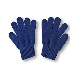 Pine Kids Knit Woollen Cap Muffler & Gloves Set With Stripes Navy Blue - Diameter 18 cm