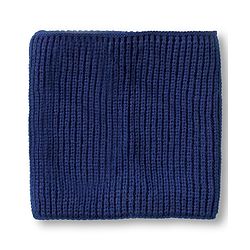Pine Kids Knit Woollen Cap Muffler & Gloves Set With Stripes Navy Blue - Diameter 18 cm
