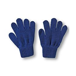 Pine Kids Knit Woollen Cap Muffler & Gloves Set With Stripes Navy Blue - Diameter 18 cm