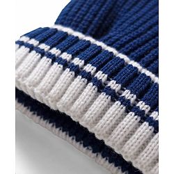 Pine Kids Knit Woollen Cap Muffler & Gloves Set With Stripes Navy Blue - Diameter 18 cm
