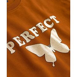 Pine Kids Cotton Knit Full Sleeves Sweatshirt With Perfect Text Print - Brow & White