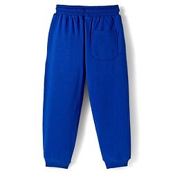 Pine Kids Knit Full Length Text Printed Lounge Pant With Cut & Sew Design - Navy Blue