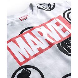 Pine Kids Marvel Single Jersey Knit Half Sleeves T-Shirt & Short Set With Avengers Graphics - Light Grey