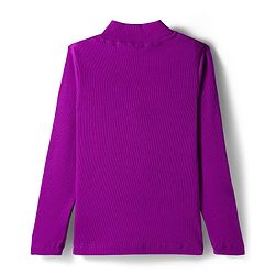 Pine Kids Cotton Lycra Knit Full Sleeves Solid Color High Neck Top - Black
