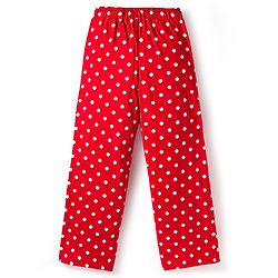 Pine Kids Single Jersey Knit Half Sleeves Night Suit With Polka Dot Print - Navy Blue & Red