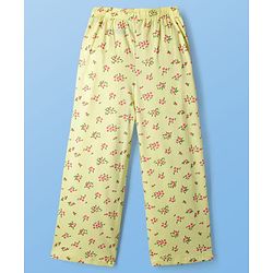 Pine Kids Cotton Knit Half Sleeves Co-ords Night Suit With Floral Print - Yellow