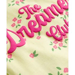 Pine Kids Cotton Knit Half Sleeves Co-ords Night Suit With Floral Print - Yellow