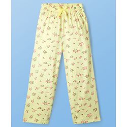Pine Kids Cotton Knit Half Sleeves Co-ords Night Suit With Floral Print - Yellow