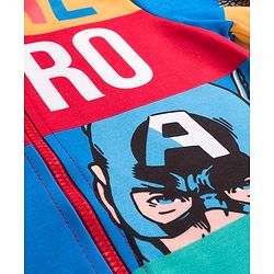 Pine Kids Marvel Terry Knit Full Sleeves Hooded Sweatjacket with Avengers Graphics - Multicolor