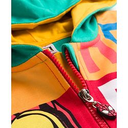 Pine Kids Marvel Terry Knit Full Sleeves Hooded Sweatjacket with Avengers Graphics - Multicolor