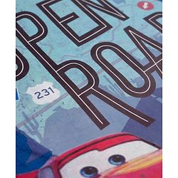 Pine Kids Disney Terry Knit Full Raglan Sleeves Sweatshirt with Cars Graphics - Blue & Grey