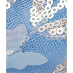 Pine Kids Woven Sleeveless Party Dress With Butterfly Applique & Sequin Detailing - Blue
