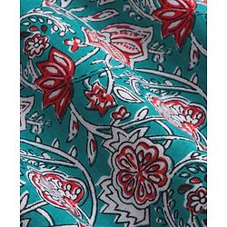Pine Kids Cotton Woven Full Sleeves Kurta Pajama Set with Floral Print - Light Blue
