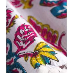 Pine Kids Woven Half Sleeves Floral Printed Choli Lehenga Set with Dupatta & Lace Detailing - Pink