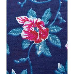 Pine Kids Woven Half Sleeves Floral Printed Choli Lehenga & Dupatta Set - Blue