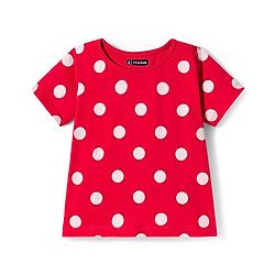 Pine Kids Single Jersey Knit  Half Sleeves Capri Co-Ord Night Suit with Polka Dots - Red