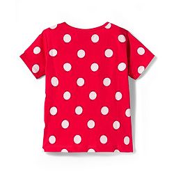 Pine Kids Single Jersey Knit  Half Sleeves Capri Co-Ord Night Suit with Polka Dots - Red