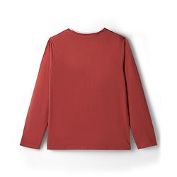 Pine Kids Disney Single Jersey Knit Full Sleeves T-Shirt with Mickey Mouse Graphic - Red