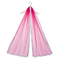 Pine Kids Woven Sleeveless Smoke Detailing Embroidered Choli & Lahenga Set With Dupatta - Pink
