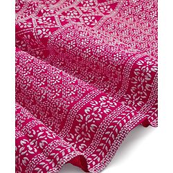 Pine Kids Woven Sleeveless Smoke Detailing Embroidered Choli & Lahenga Set With Dupatta - Pink
