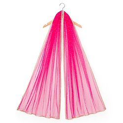 Pine Kids Woven Half Sleeves Choli Lehenga & Dupatta Set With Floral Foil Embroidered & Printed - Navy Blue & Pink