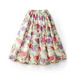 Pine Kids Woven Half Sleeves Tropical Theme Printed Choli Lehenga Set with Dupatta & Lace Detailing - Purple