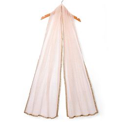Pine Kids Cotton Woven Choli Lehenga & Dupatta Set With Floral Foil Print - Pink