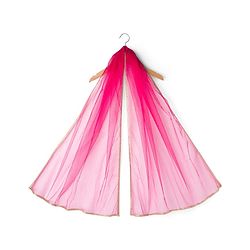 Pine Kids Woven Half Sleeves Floral Embroidered Choli with Foil Printed Lehenga & Dupatta Set - Pink & Limegreen