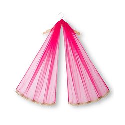 Pine Kids Woven Sleeveless Choli Lehenga Set with Dupatta & Floral Embroidery - Dark Pink