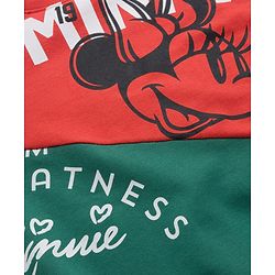 Pine Kids Disney Terry Knit Drop Shoulder Full Sleeves Cut & Sew Sweatshirt with Minnie & Friends Graphic - Multicolor