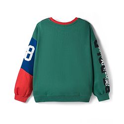 Pine Kids Disney Terry Knit Drop Shoulder Full Sleeves Cut & Sew Sweatshirt with Minnie & Friends Graphic - Multicolor