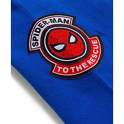 Pine Kids Marvel Terry Knit Hooded Full Sleeves Sweatjacket with Spider-Man Graphic - Blue & Red