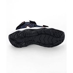 Pine Kids Solid Sandals With Velcro Closure - Navy Blue