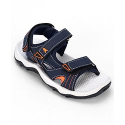 Pine Kids Solid Sandals With Velcro Closure - Navy Blue
