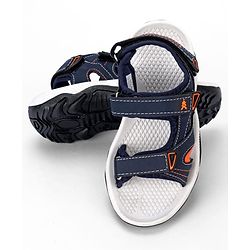 Pine Kids Solid Sandals With Velcro Closure - Navy Blue