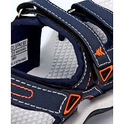 Pine Kids Solid Sandals With Velcro Closure - Navy Blue