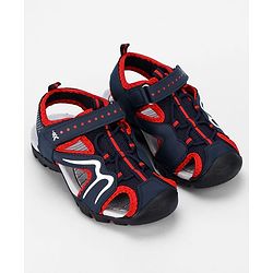 Pine Kids Solid Sandals With Velcro Closure - Navy Blue