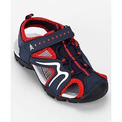 Pine Kids Solid Sandals With Velcro Closure - Navy Blue