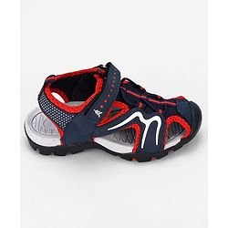 Pine Kids Solid Sandals With Velcro Closure - Navy Blue