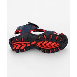 Pine Kids Solid Sandals With Velcro Closure - Navy Blue