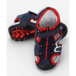 Pine Kids Solid Sandals With Velcro Closure - Navy Blue