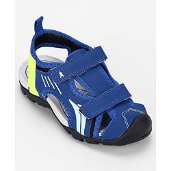 Pine Kids Solid Sandals With Velcro Closure - Blue