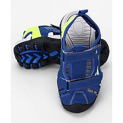 Pine Kids Solid Sandals With Velcro Closure - Blue
